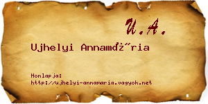 Ujhelyi Annamária névjegykártya