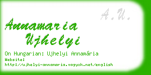 annamaria ujhelyi business card