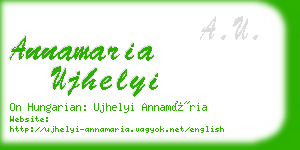 annamaria ujhelyi business card